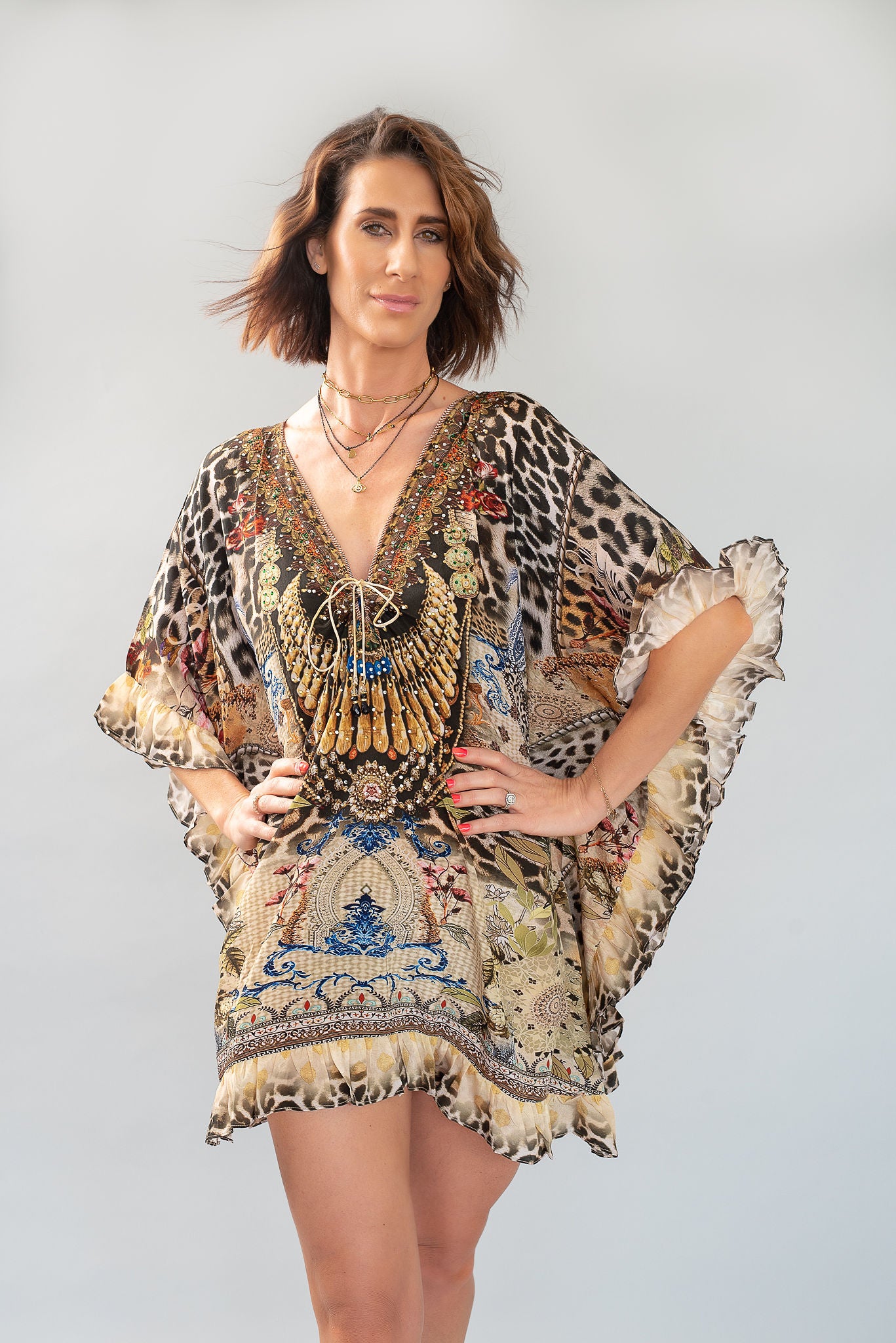 TRIBAL VINTAGE FEMININE SHORT KAFTAN